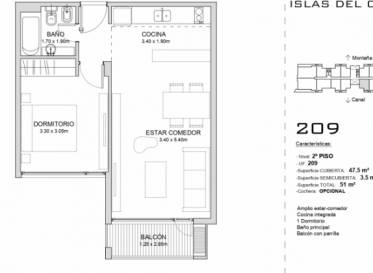 VENTA DE POZO - 1 dormitorio c/ balcón y parrilla