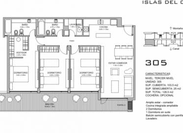 VENTA DE POZO - 3 dormitorios C/BALCÓN Y VISTA AL CANAL